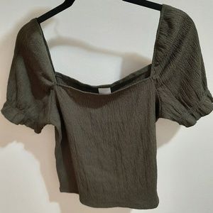 Olive green top